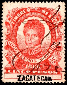 Mexico 1880 revenue F79 Zacatecas
