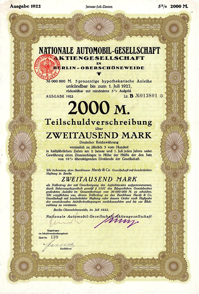 Nationale Automobil-Gesellschaft 2000 Mk 1922