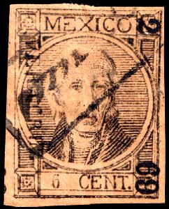 Mexico 1868 6c Sc46 used