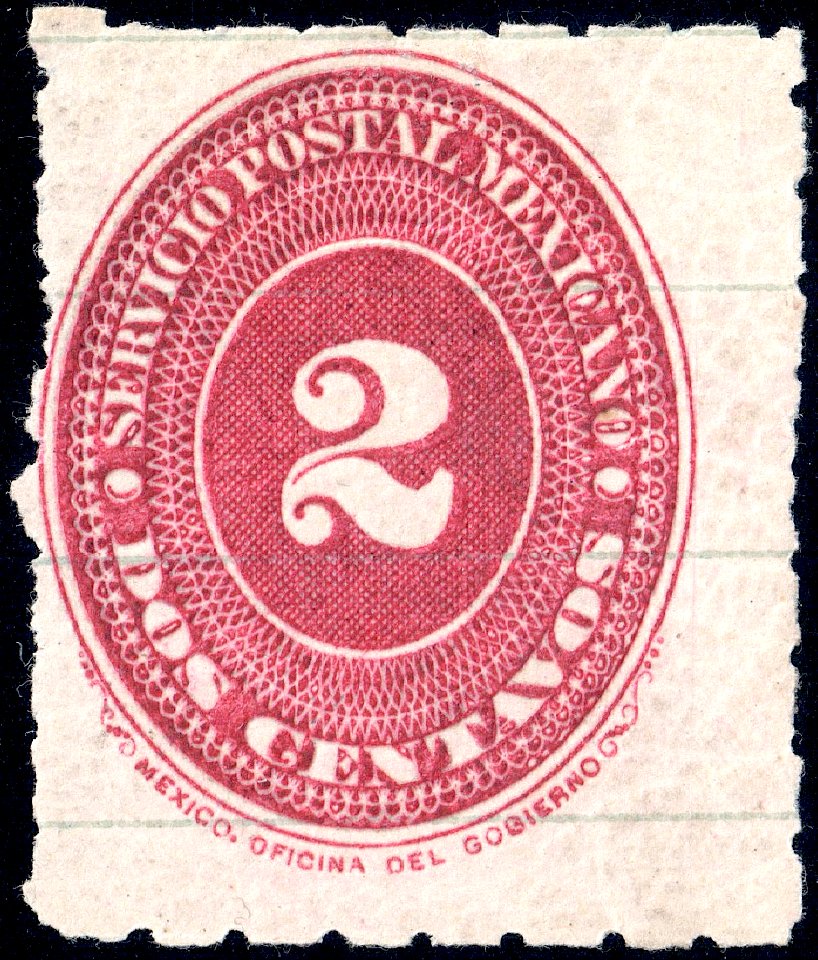 Mexico 1887 2c perf 6 Sc202 unused