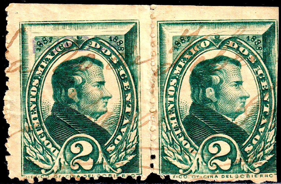 Mexico 1887-88 documents revenue F147 pair