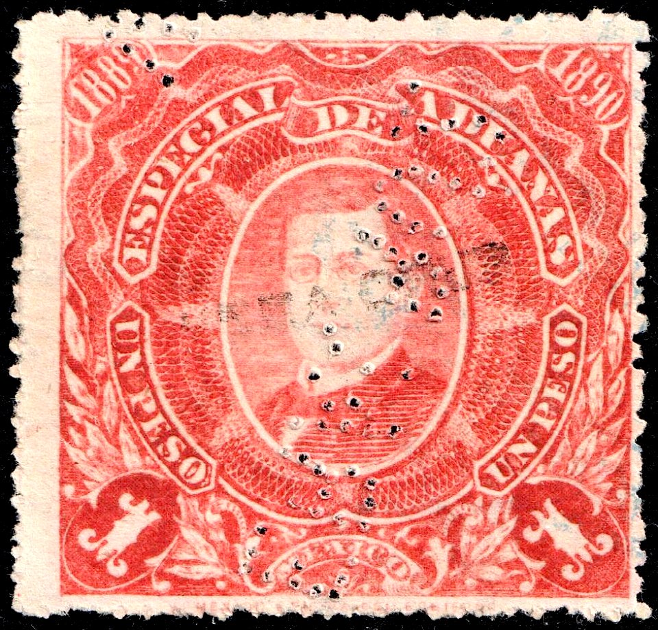 Mexico 1889-1890 customs revenue 1p 49