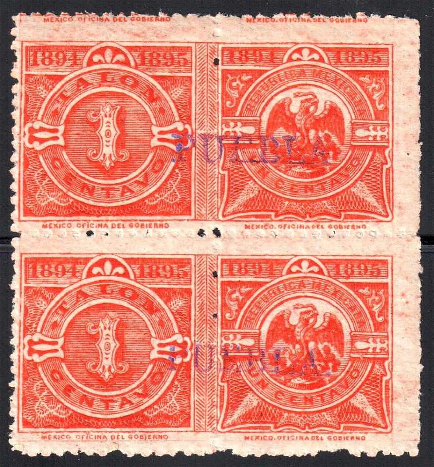 Mexico 1894-95 revenue F117A-B