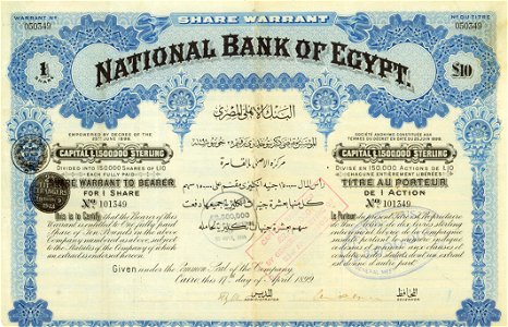 National Bank of Egypt 1899