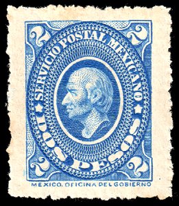 Mexico 1884 2P Sc162 unused