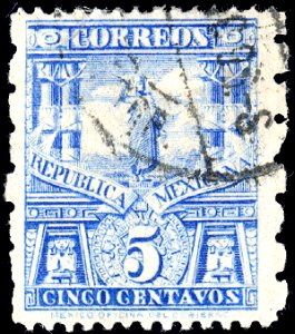 Mexico 1897-1898 5c perf 12x6 Sc272c