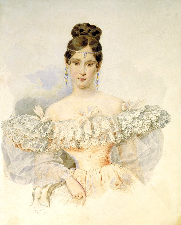 Natalia Pushkina by Brullov