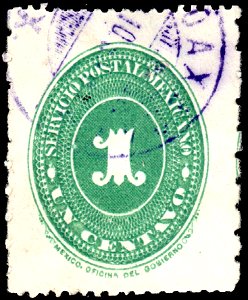 Mexico 1887 1c Sc194A used