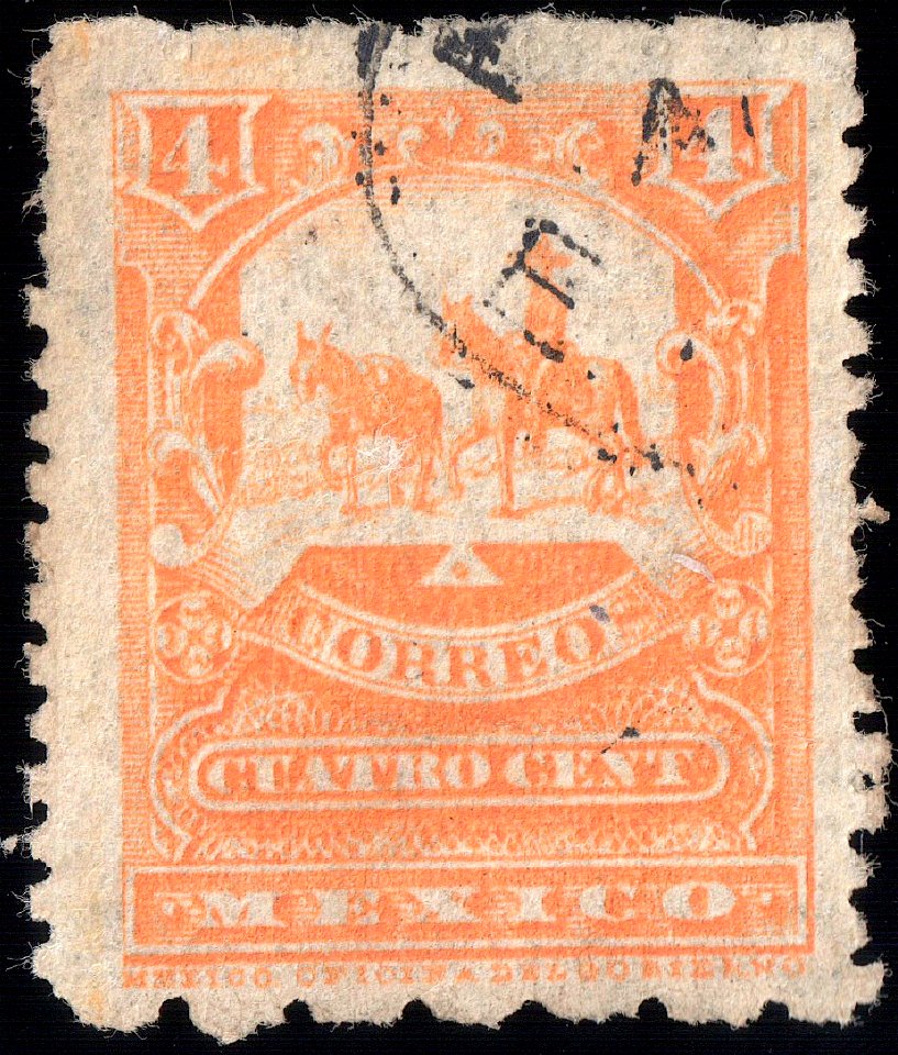 Mexico 1897-1898 4c perf 6x12 Sc271b used