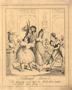 National Love! (Caroline Amelia Elizabeth of Brunswick; Bartolomeo Pergami; Pauline (née Bonaparte), Princess Borghese) by George Humphrey