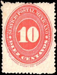 Mexico 1892 10c perf 12 Sc225 unused