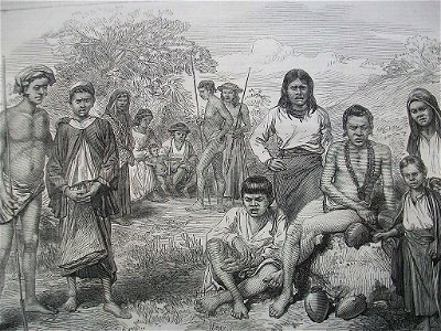 Natives of Nicobar Islands. Free illustration for personal and commercial use.