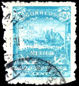 Mexico 1895 15c perf 12x6 Sc251a used