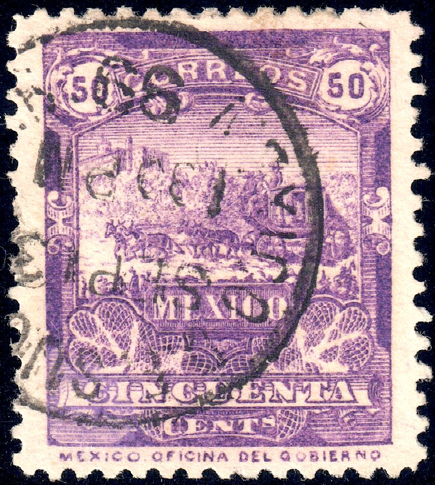 Mexico 1895 50c perf 12 Sc253 used