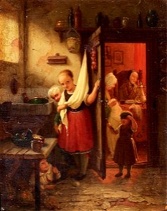 Meyer von Bremen Kinder beim Blinde-Kuh-Spiel