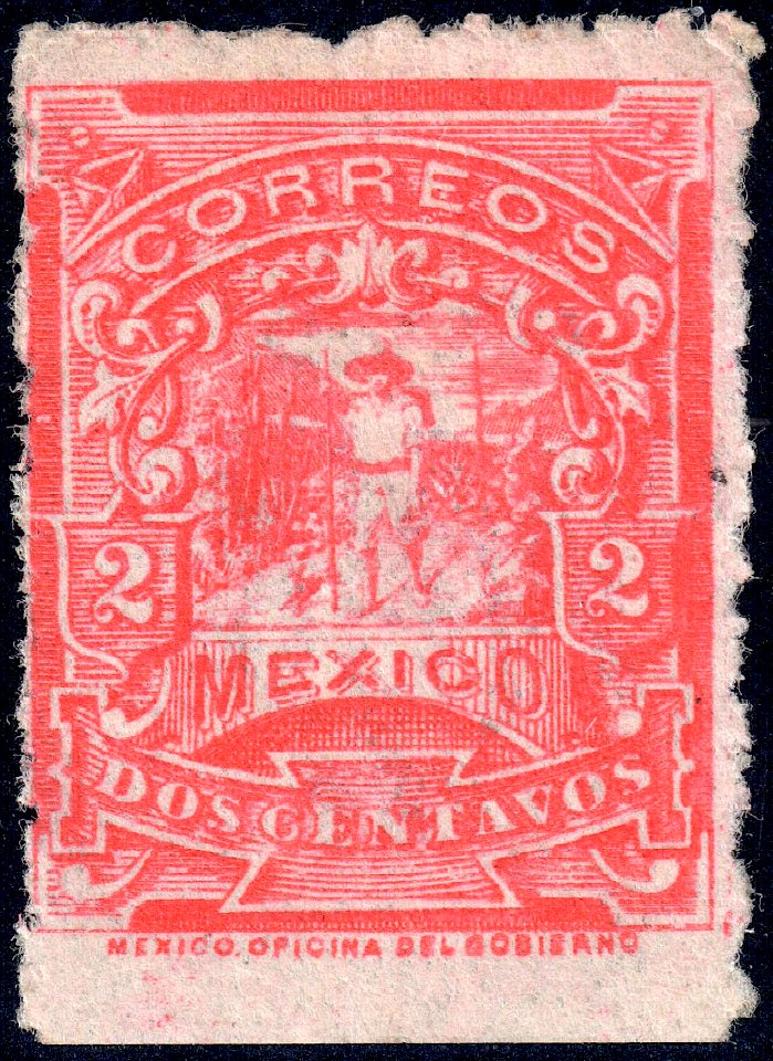 Mexico 1897-1898 2c perf 12 Sc270 unused