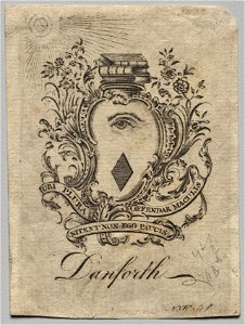 Nathaniel Hurd (American, 1730-1778) - Bookplate, Coat of Arms with Danforth inscribed - 1917.943 - Cleveland Museum of Art