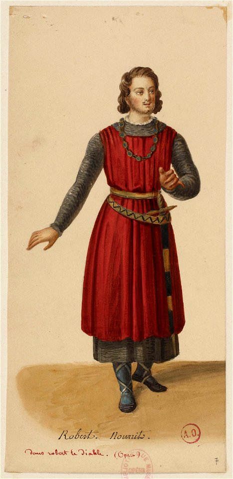 Meyerbeer - Robert le Diable - costumes par Eugène Du Faget - 7. Robert (Adolphe Nourrit)