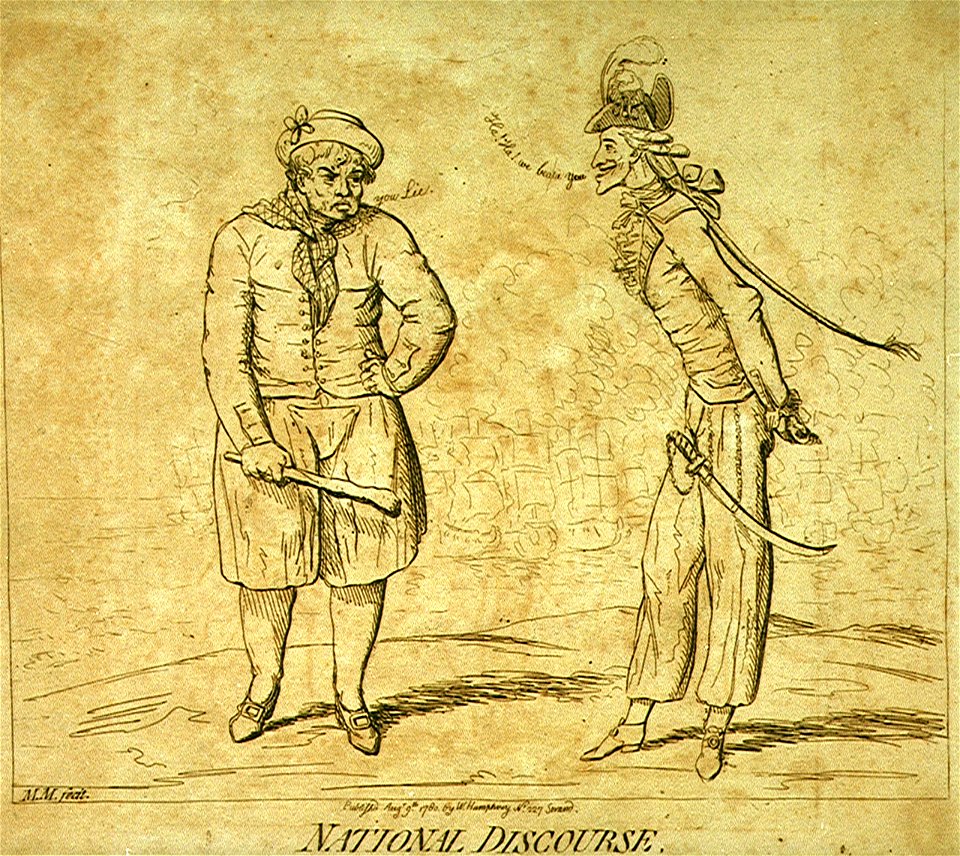 National Discourse. (caricature) RMG PU4730
