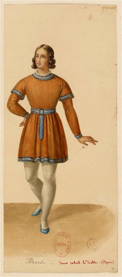 Meyerbeer - Robert le Diable - costumes par Eugène Du Faget - 1. Perrot