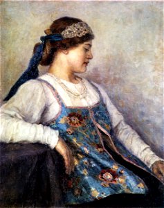Natalia Fed. Matveeva by Surikov (1909). Free illustration for personal and commercial use.
