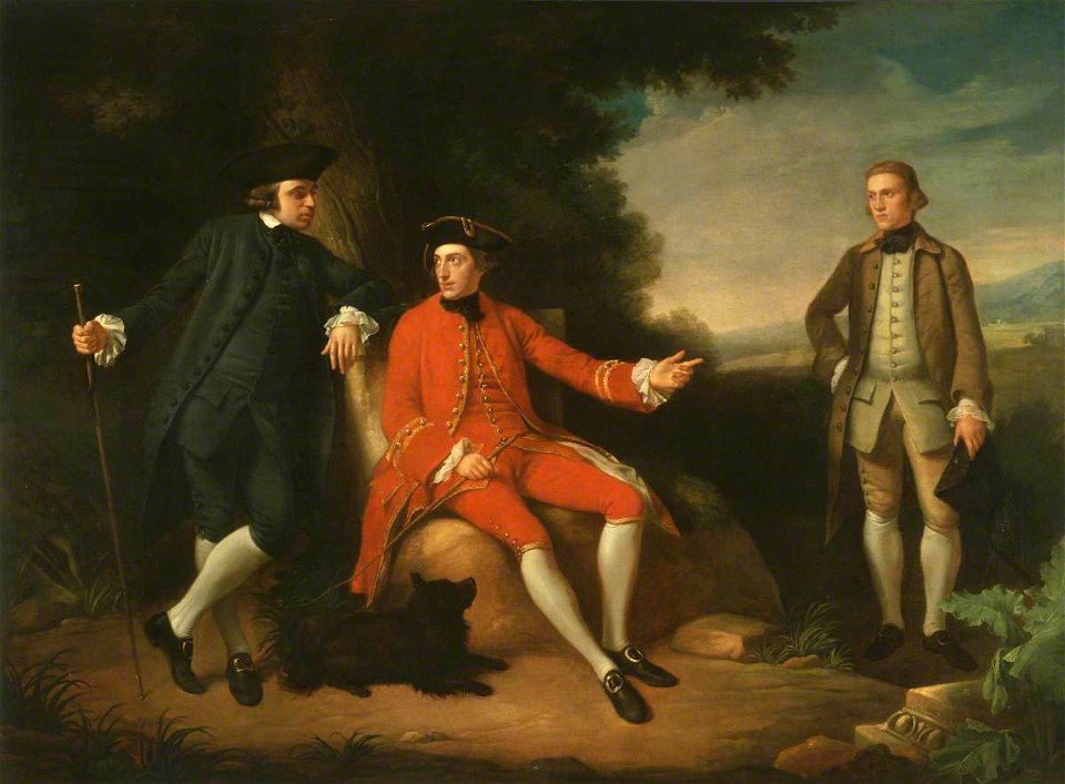 Nathaniel Dance-Holland (1735-1811) - William Weddell (1736–1792), the Reverend William Palgrave (c.1735–1799), and Mr I'Anson in Rome - 446663 - National Trust