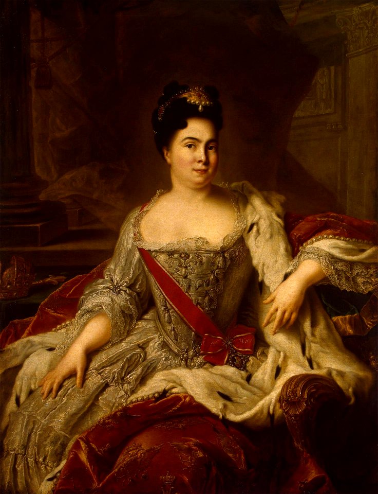 Jean-Marc Nattier - Portrait of Catherine I - WGA16460