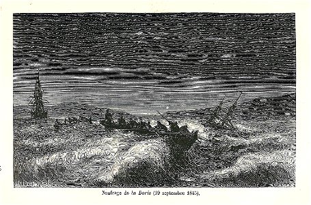 Naufrage de la Doris le 19 septembre 1845-gravure