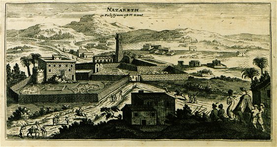 Nazareth in Palestynen - Peeters Jacob - 1690. Free illustration for personal and commercial use.