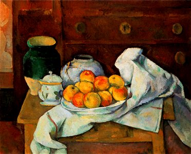 Nature morte à la commode, par Paul Cézanne, FWN 808