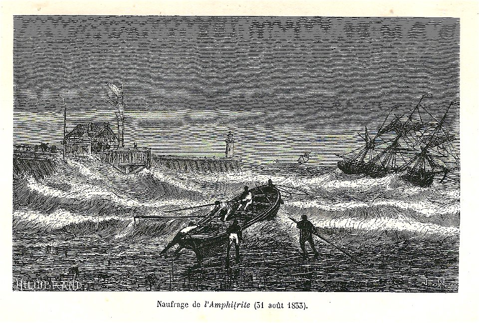 Naufrage de l'Amphitrite le 31 août 1833-gravure