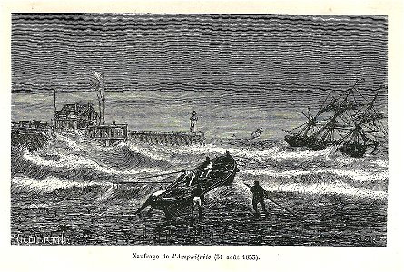 Naufrage de l'Amphitrite le 31 août 1833-gravure