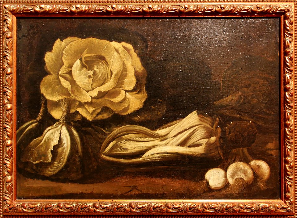 Nature morte au chou (avec cadre), Anonyme, Musée Goya