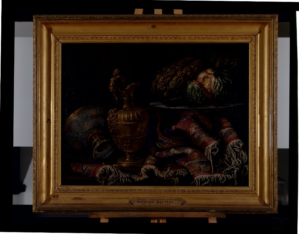 Nature morte. Vase, tapis et fleurs - Jacques Hupin - musée d'art et d'histoire de Saint-Brieuc, DOC D 40