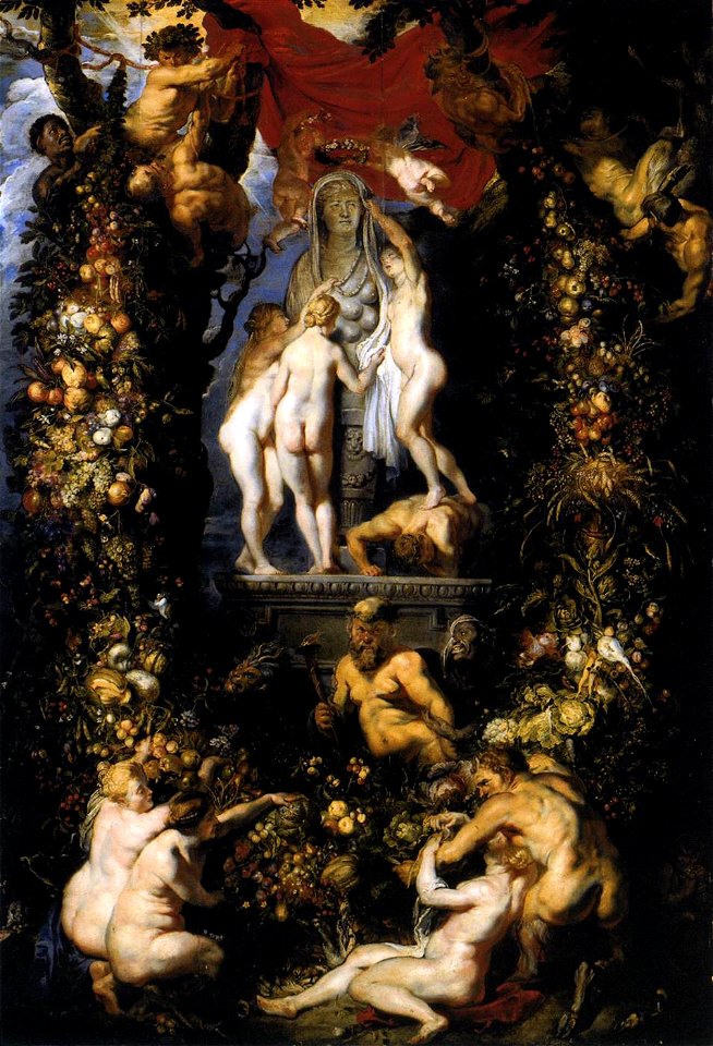 Nature-adorning-the-three-graces-by-Rubens-and-Brueghel