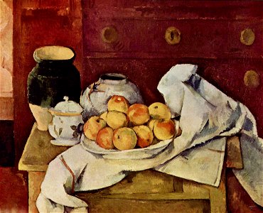 Paul Cézanne - Still Life with Commode - 1951.46 - Fogg Museum | Creazilla