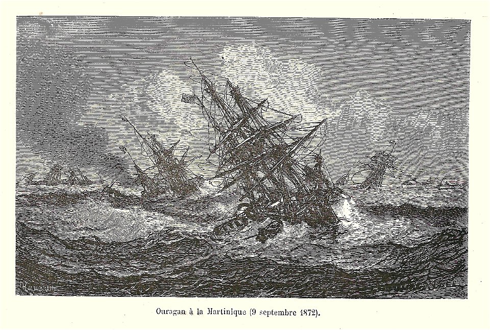 Naufrages à la Martinique le 9 septembre 1872-gravure