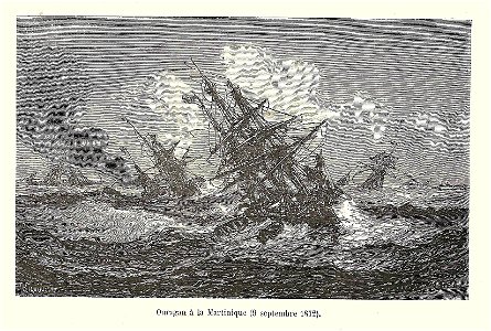 Naufrages à la Martinique le 9 septembre 1872-gravure