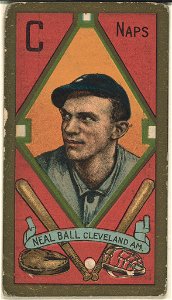 Neal Ball, Cleveland Naps, baseball card portrait LCCN2008677855
