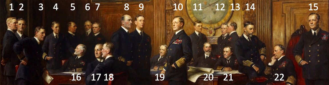 Naval Officers of World War I by Arthur Stockdale Cope - Detail