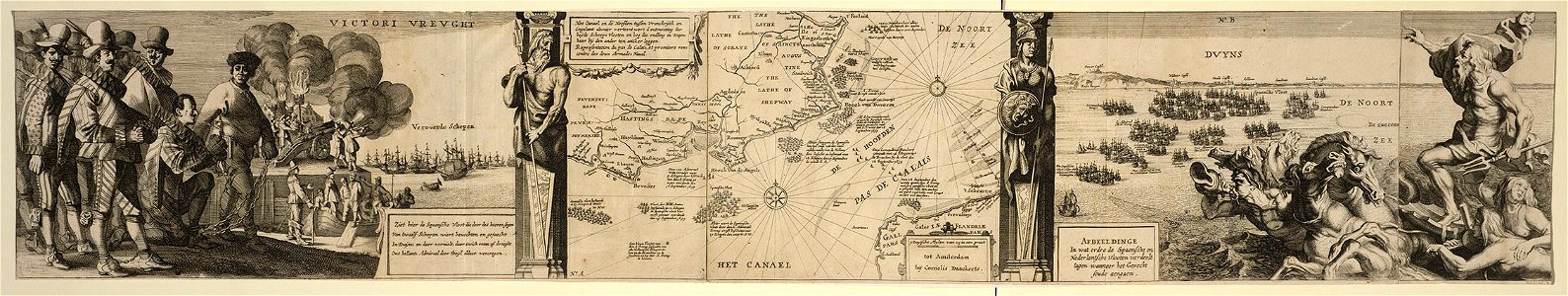 Naval engagement in the Roadstead of the Downs, 1639 RCIN 722142.b