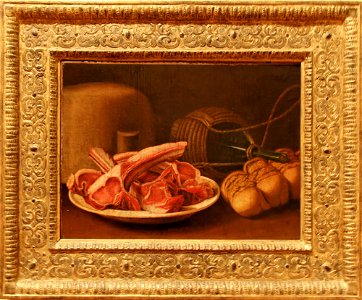 Nature morte aux côtelettes (avec cadre), Anonyme, Musée Goya