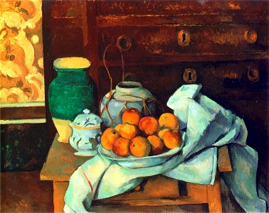 Nature morte à la commode, par Paul Cézanne, FWN 807