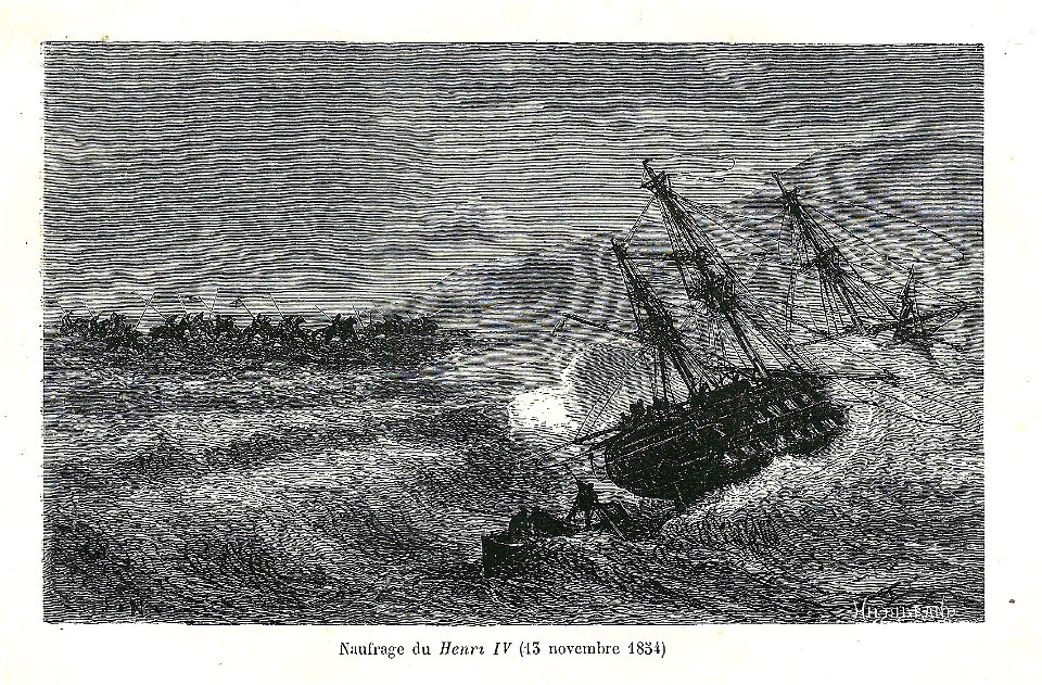 Naufrage du Henri IV le 13 novembre 1854-gravure