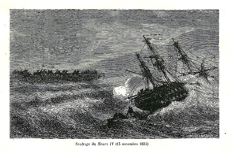 Naufrage du Henri IV le 13 novembre 1854-gravure