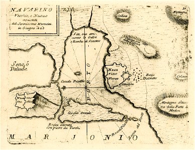 Navarino Vecchio, e Nuovo aquistati dal Serenissimo Morosini in Giugno 1680 - Coronelli Vincenzo - 1688