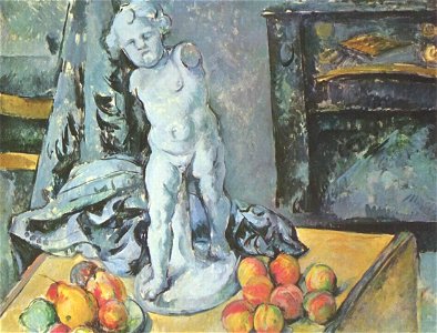 Nature morte avec Chérubin en plâtre, par Paul Cézanne. Free illustration for personal and commercial use.