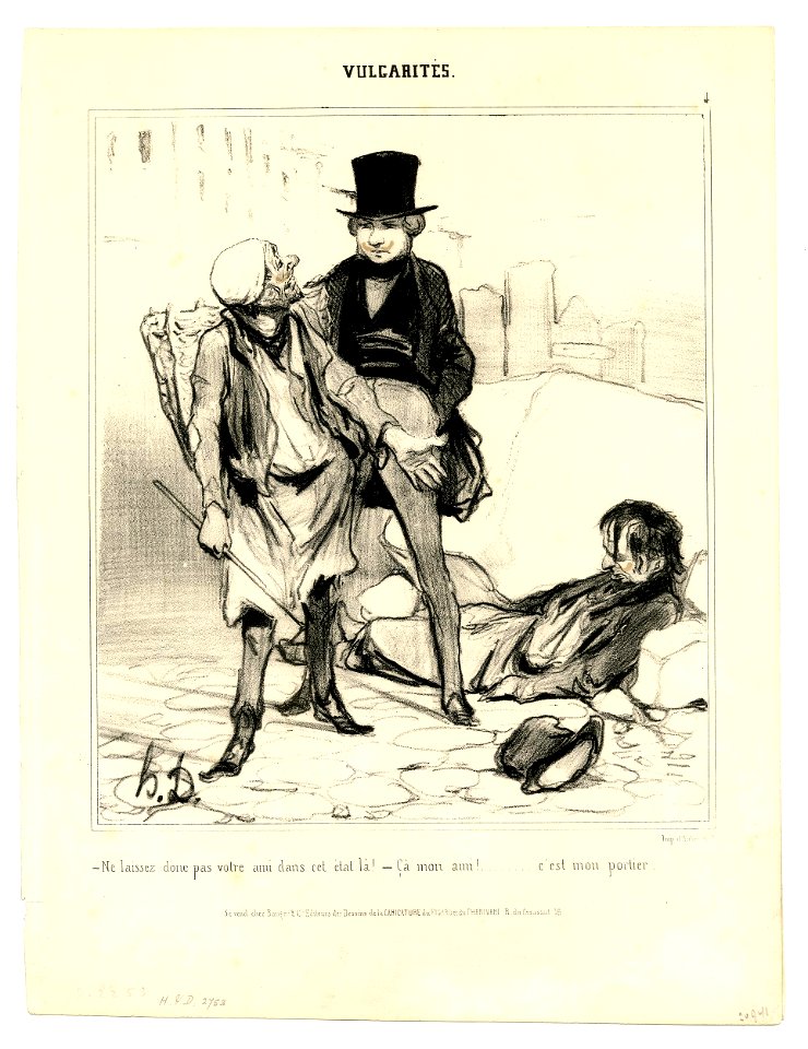Ne laissez donc pas votre ami dans cet état là... (Don't leave your friend like that!...) (BM 1938,1008.157)