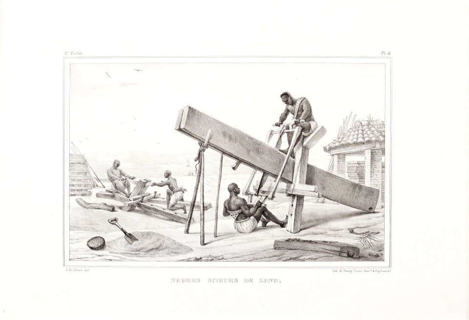 Negres scieurs de long (3), da Coleção Brasiliana Iconográfica