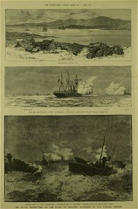 Naval Manoeuvres on the coast of Ireland, sketches by our special artist - ILN 1888